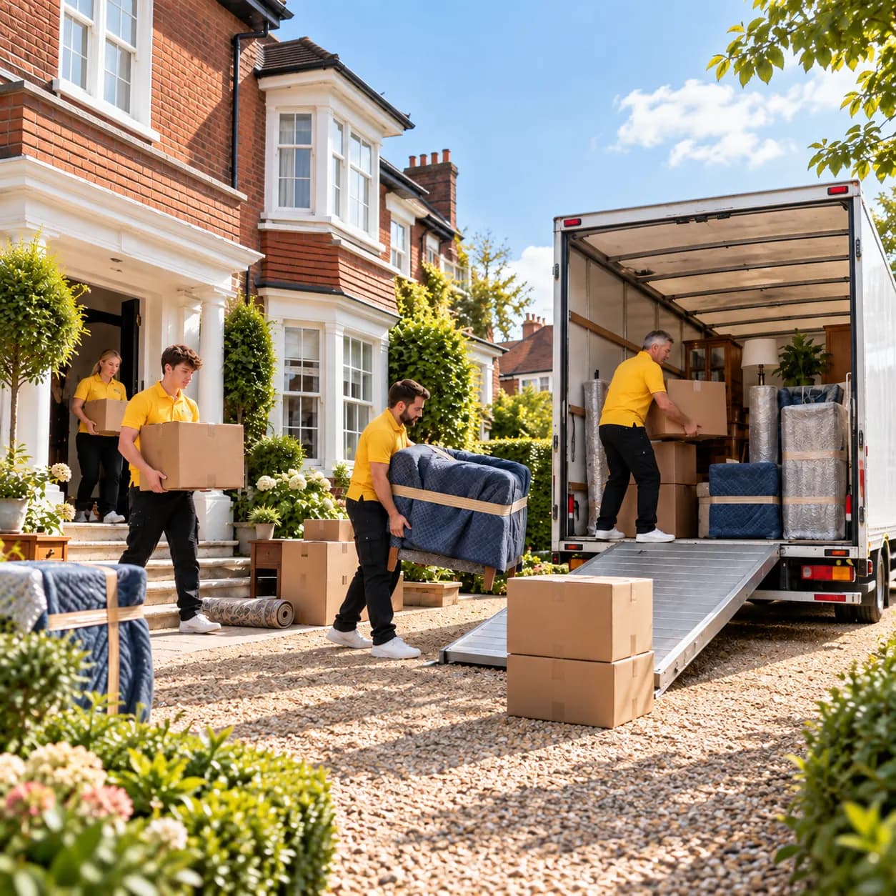 Loadshifters team preparing an international move