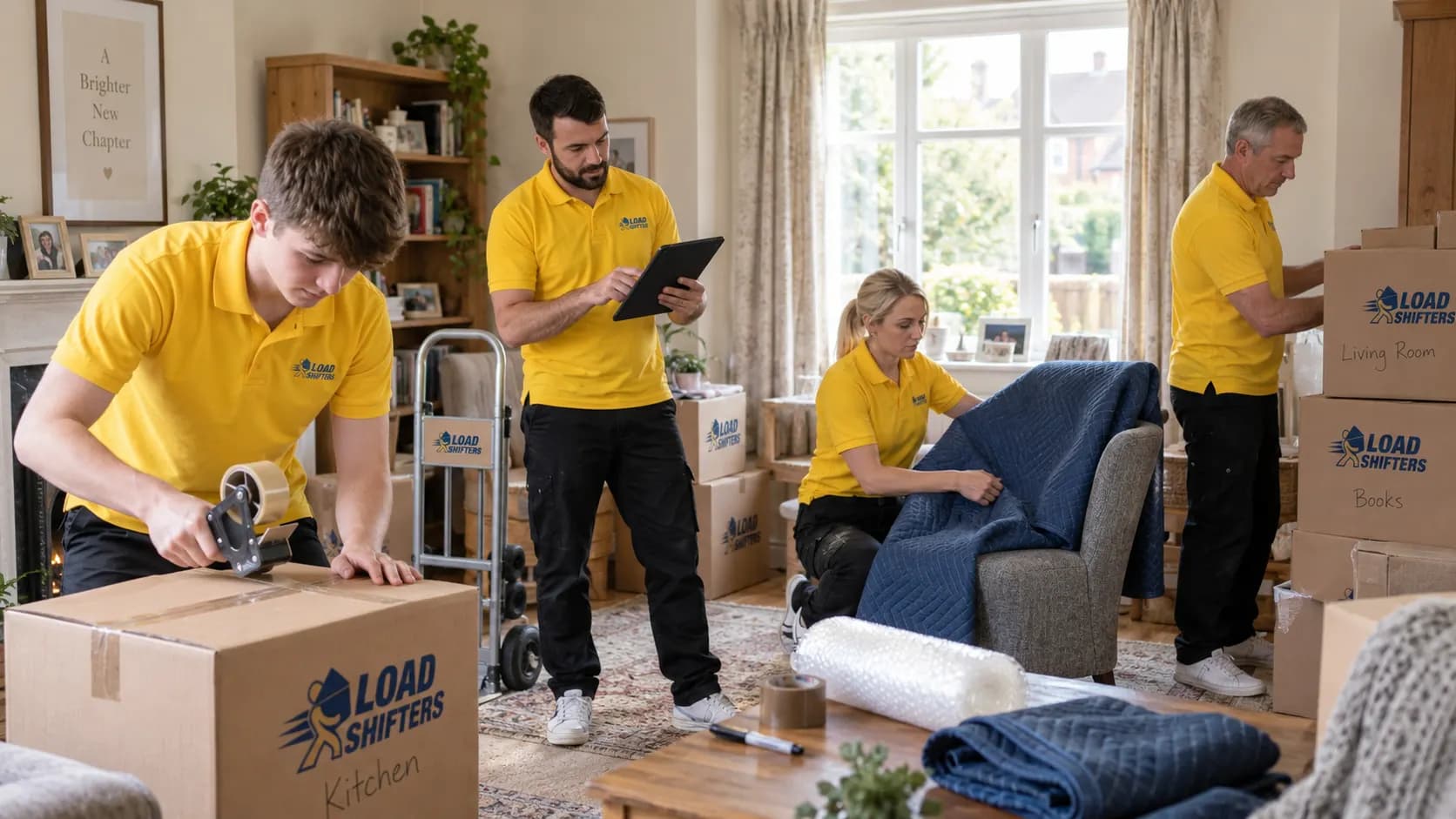 Loadshifters team preparing and organising a move